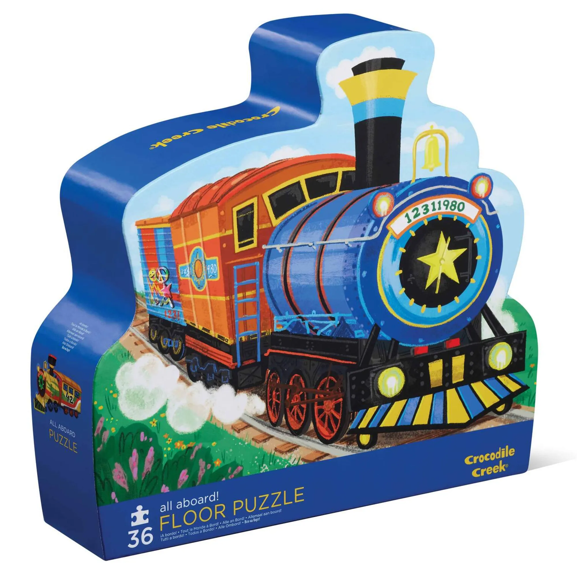all_aboard_train_puzzle___0.webp Crocodile Creek Puzzles>All Aboard Train Puzzle - 3+