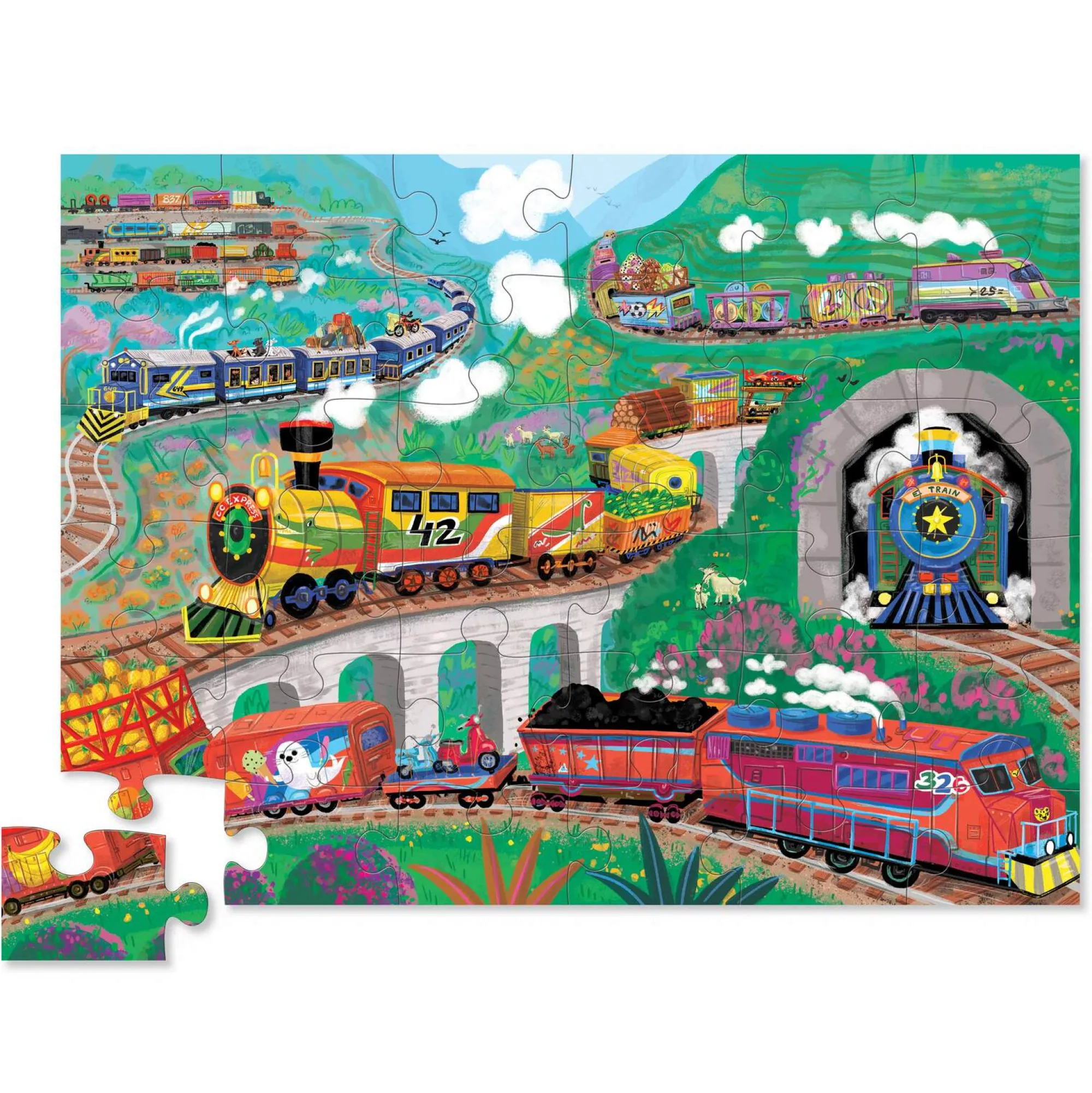 all_aboard_train_puzzle___1.webp Crocodile Creek Puzzles>All Aboard Train Puzzle - 3+