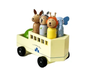 Toyslink Wooden Toys | Australian>Animal Bowling Skittles Vehicle - 3+