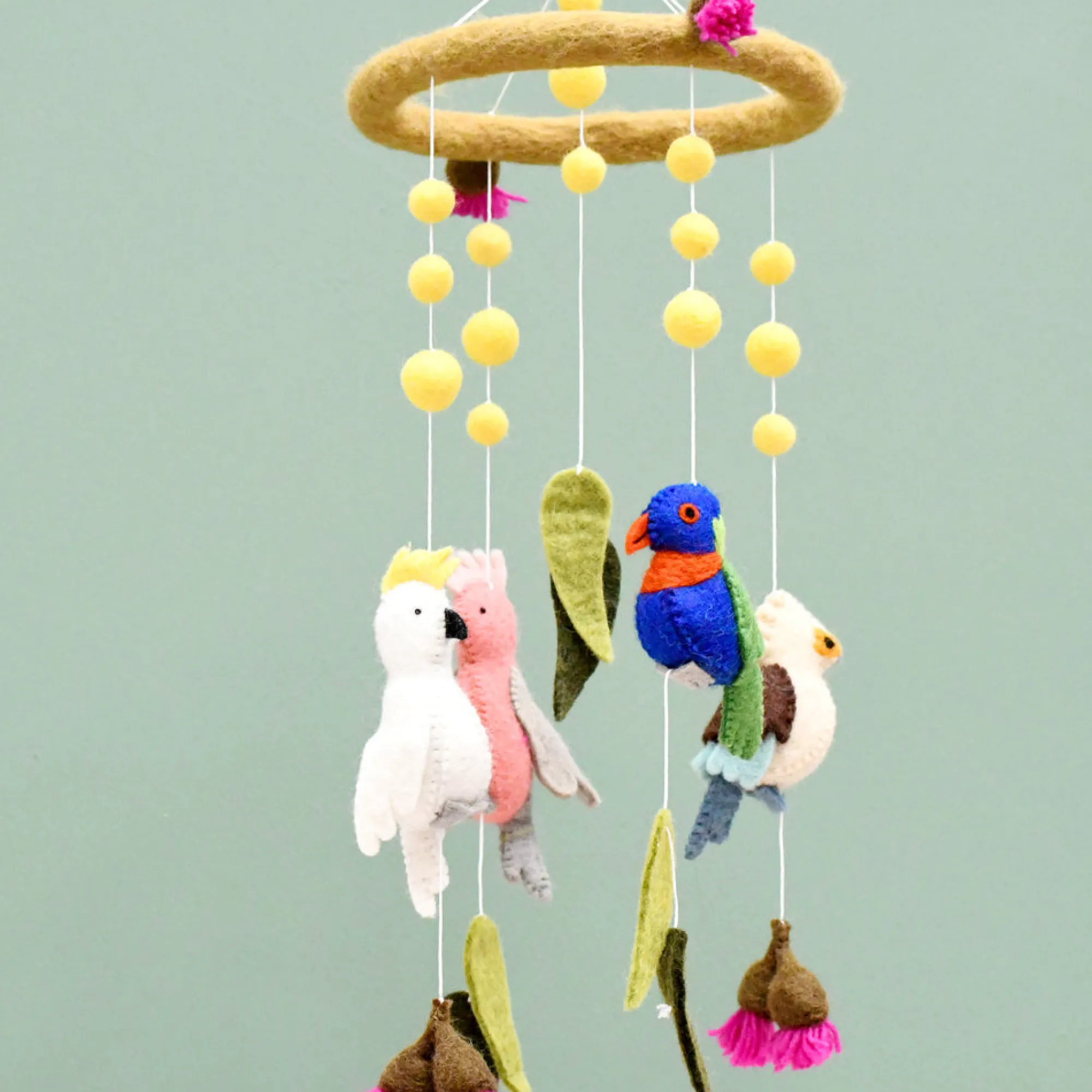 australian_birds_mobile___0.webp Tara Treasures Decor | Australian>Australian Birds Mobile - Round (due March)