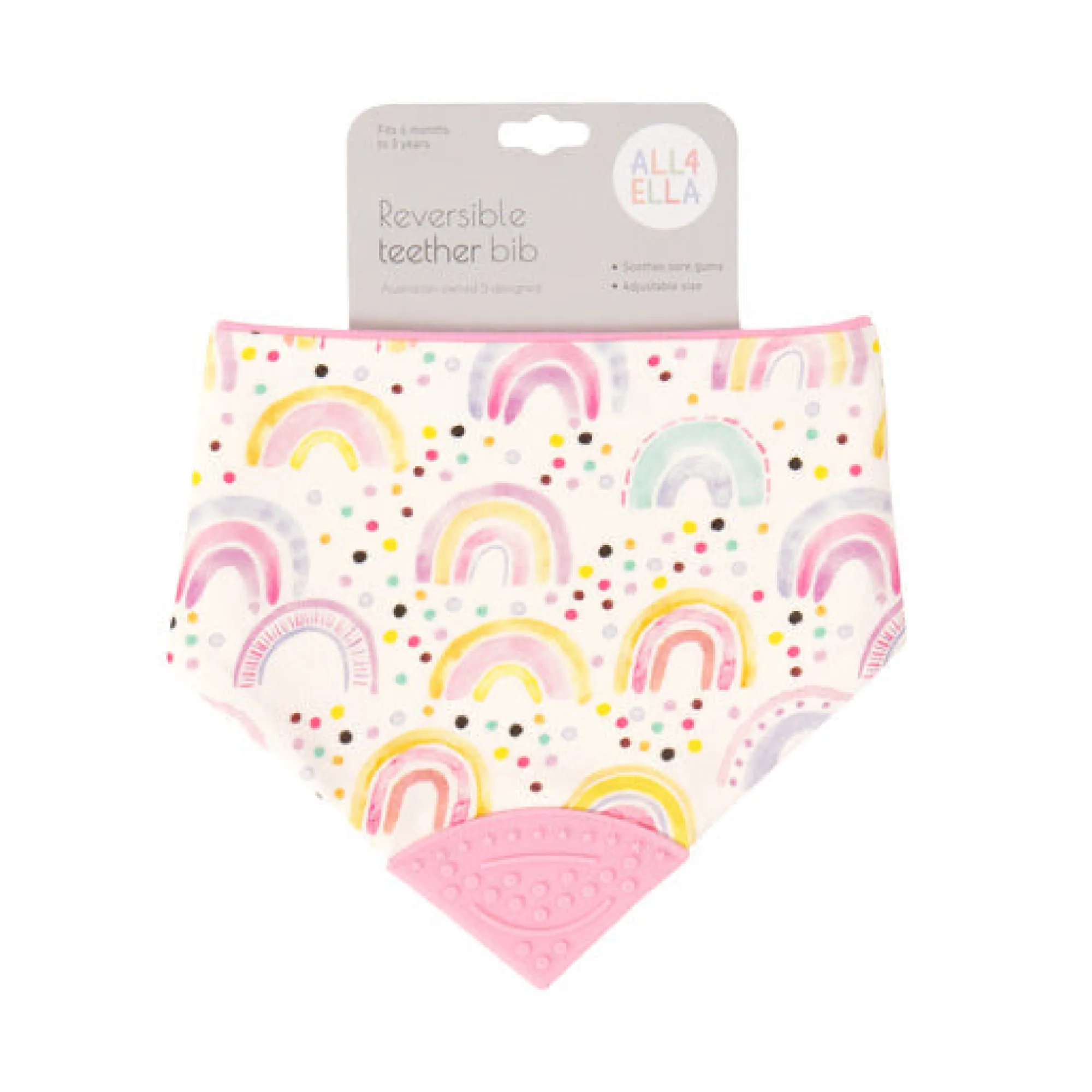 bandana_bib_with_silicone_1.webp All4Ella Baby>Bandana Bib with Silicone Teether - (3 designs)