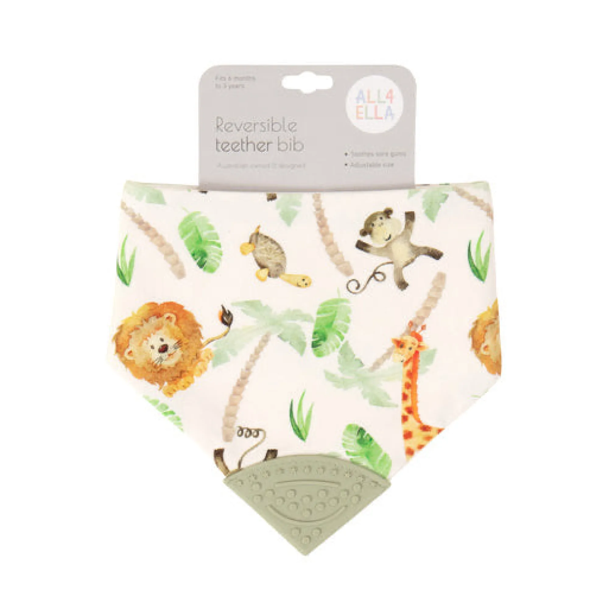 bandana_bib_with_silicone_3.webp All4Ella Baby>Bandana Bib with Silicone Teether - (3 designs)