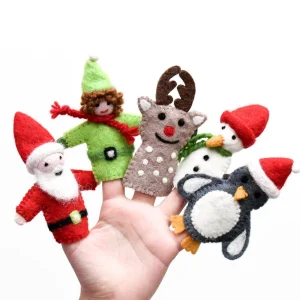 Tara Treasures Christmas>Christmas Felt Finger Puppet Set