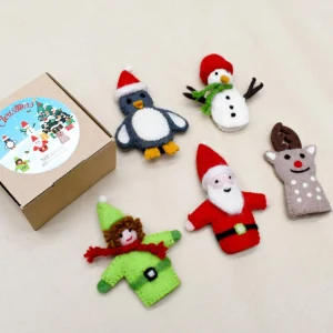 Tara Treasures Christmas>Christmas Felt Finger Puppet Set