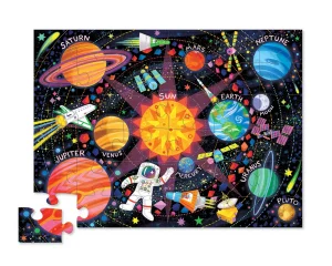 Crocodile Creek Puzzles>Classic Floor Puzzle - Space Explorer - 36 pieces - 3+