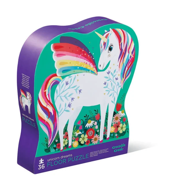 Crocodile Creek Puzzles>Classic Floor Puzzle - Unicorn Dreams - 36 pieces - 3+