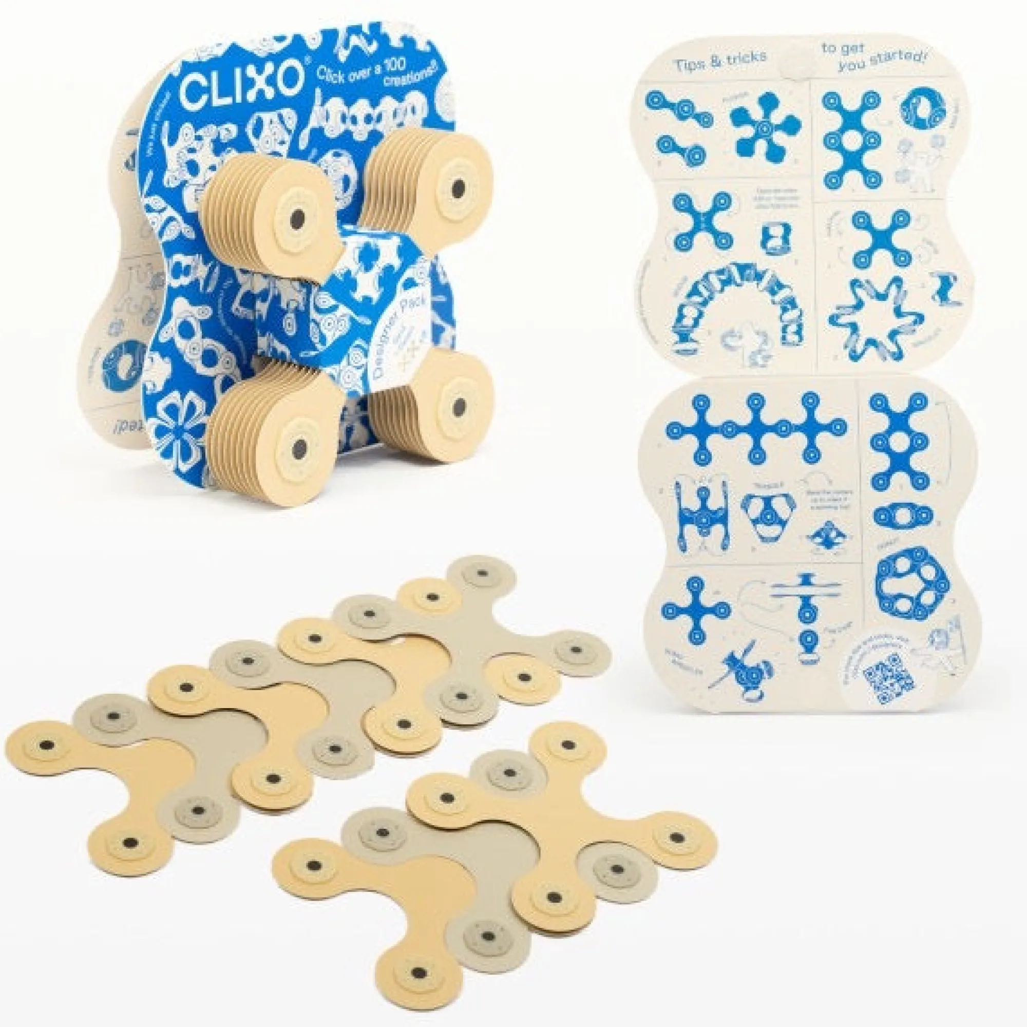 clixo___piece_designer_pa_0.webp CLIXO Open Ended Play | Eco>- 9 piece Designer Pack - Beige Grey - 4+