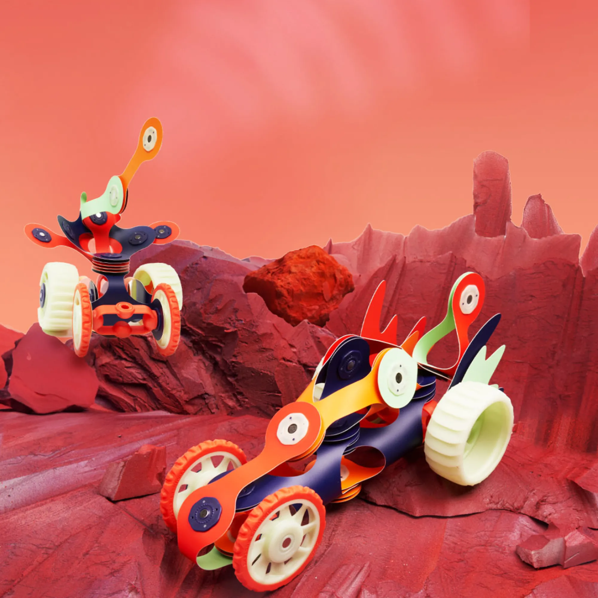 clixo___piece_mars_rover__1.webp CLIXO Open Ended Play | Activity>- 30 piece Mars Rover - Glow in the Dark - 6+
