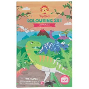 Tiger Tribe Art & Craft>Colouring Set - Dinosaurs - 4+