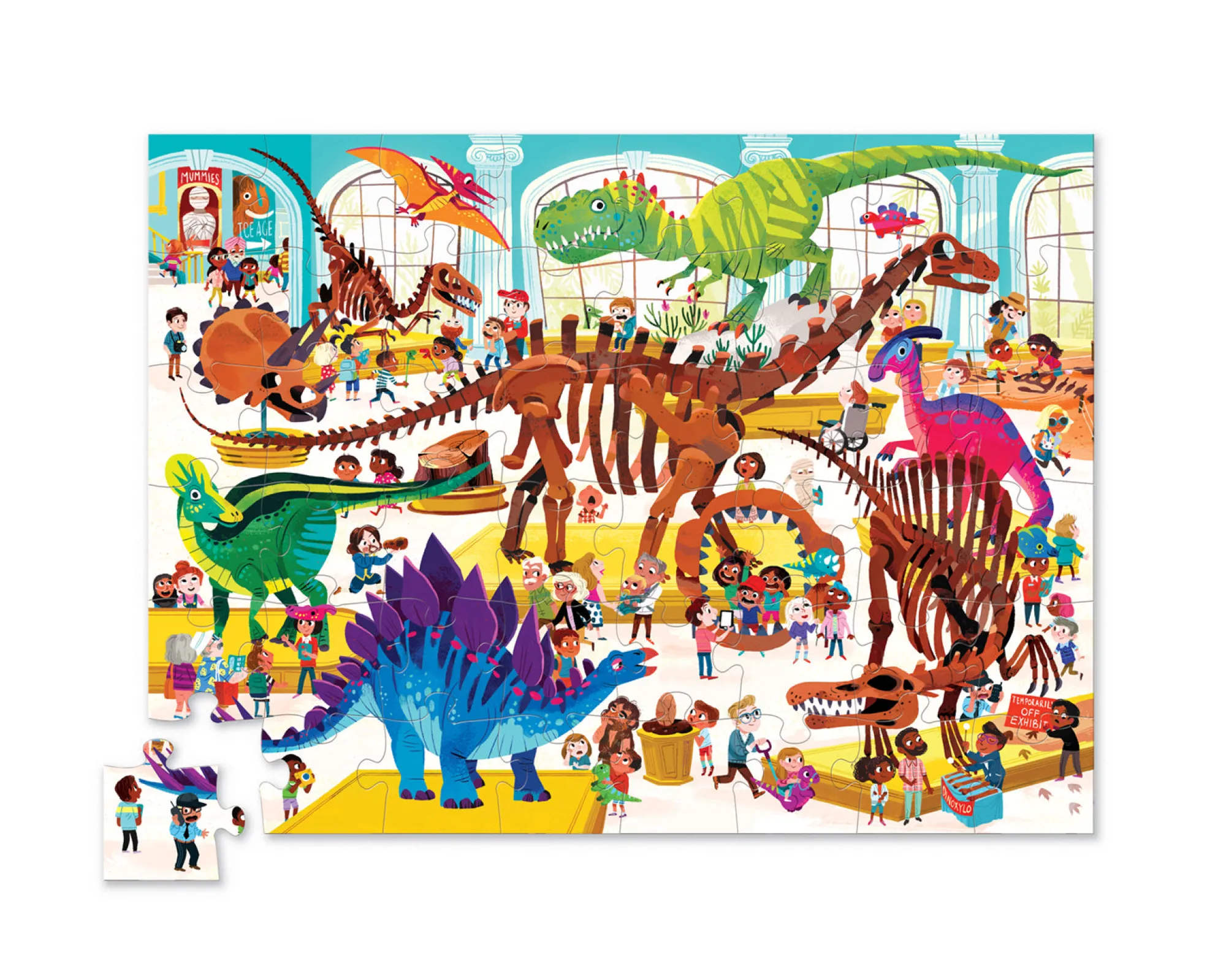 day_at_the_museum_dinosau_1.webp Crocodile Creek Puzzles>Day at the Museum Dinosaur - 48 Pieces - 4+