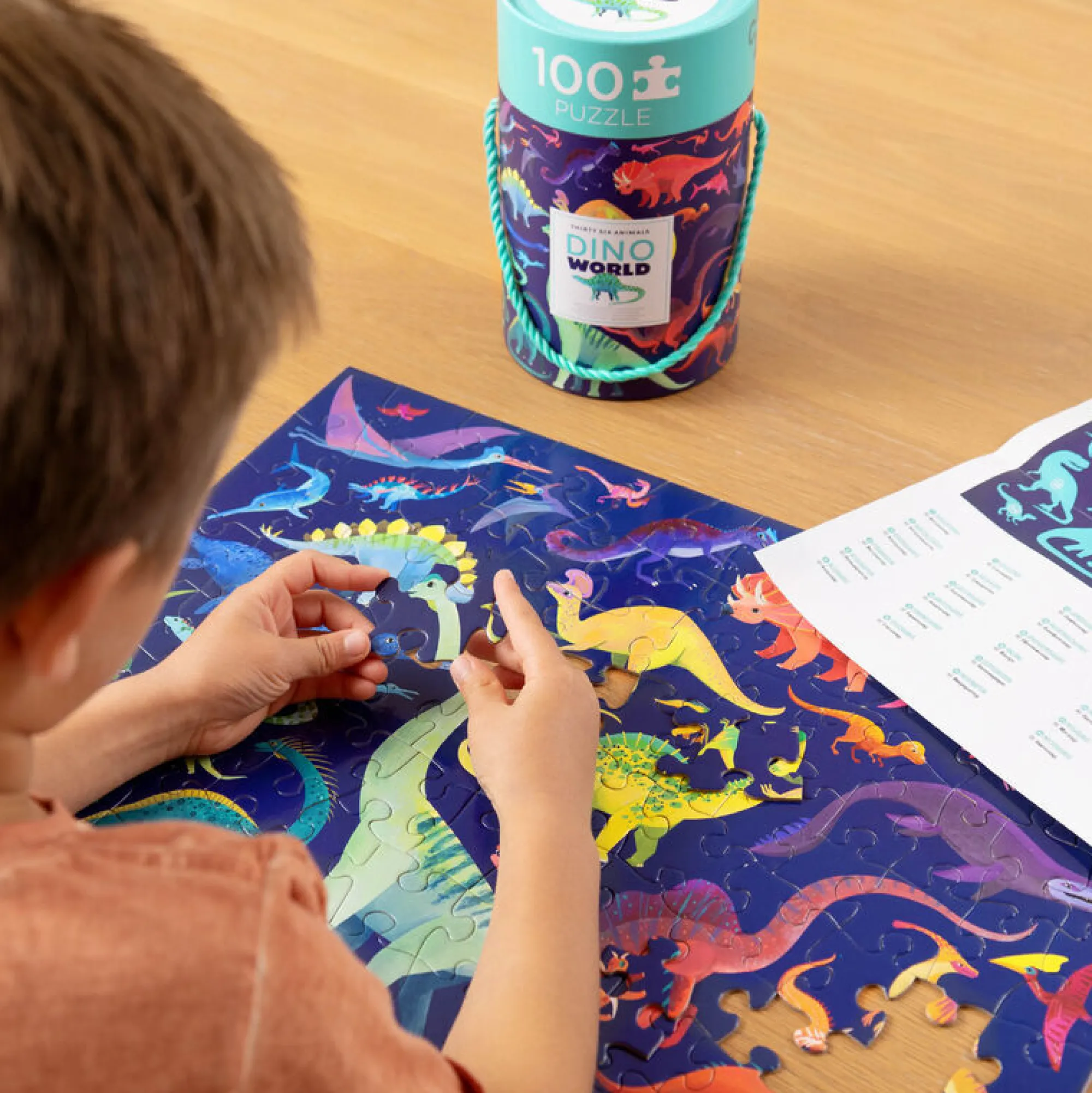dino_world_blue__animal__2.webp Crocodile Creek Puzzles>36 Dino World Blue - Animal Puzzle - 100 pieces - 5+