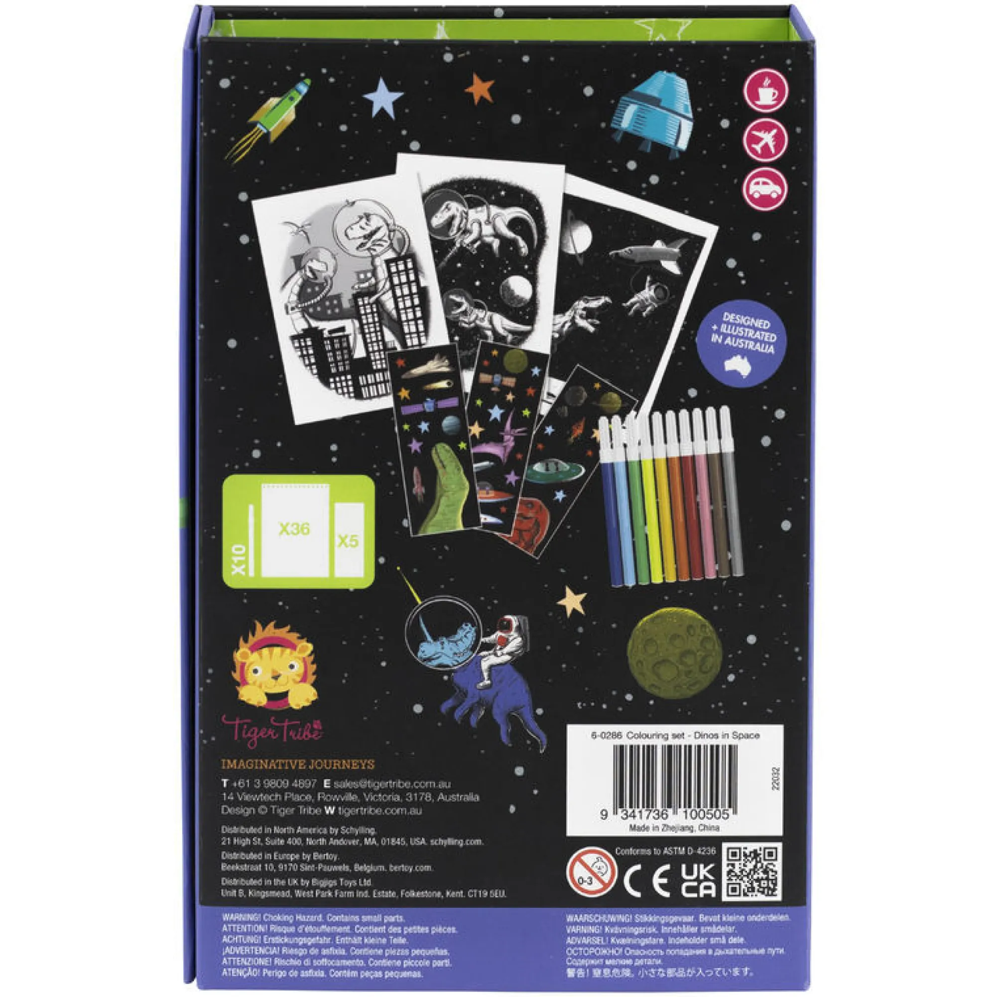 dinos_in_space_colouring__2.webp Tiger Tribe Art & Craft>Dinos in Space Colouring Set - 4+