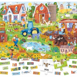 Headu Puzzles | Activity>Easy English 100 words - Farm - 4+