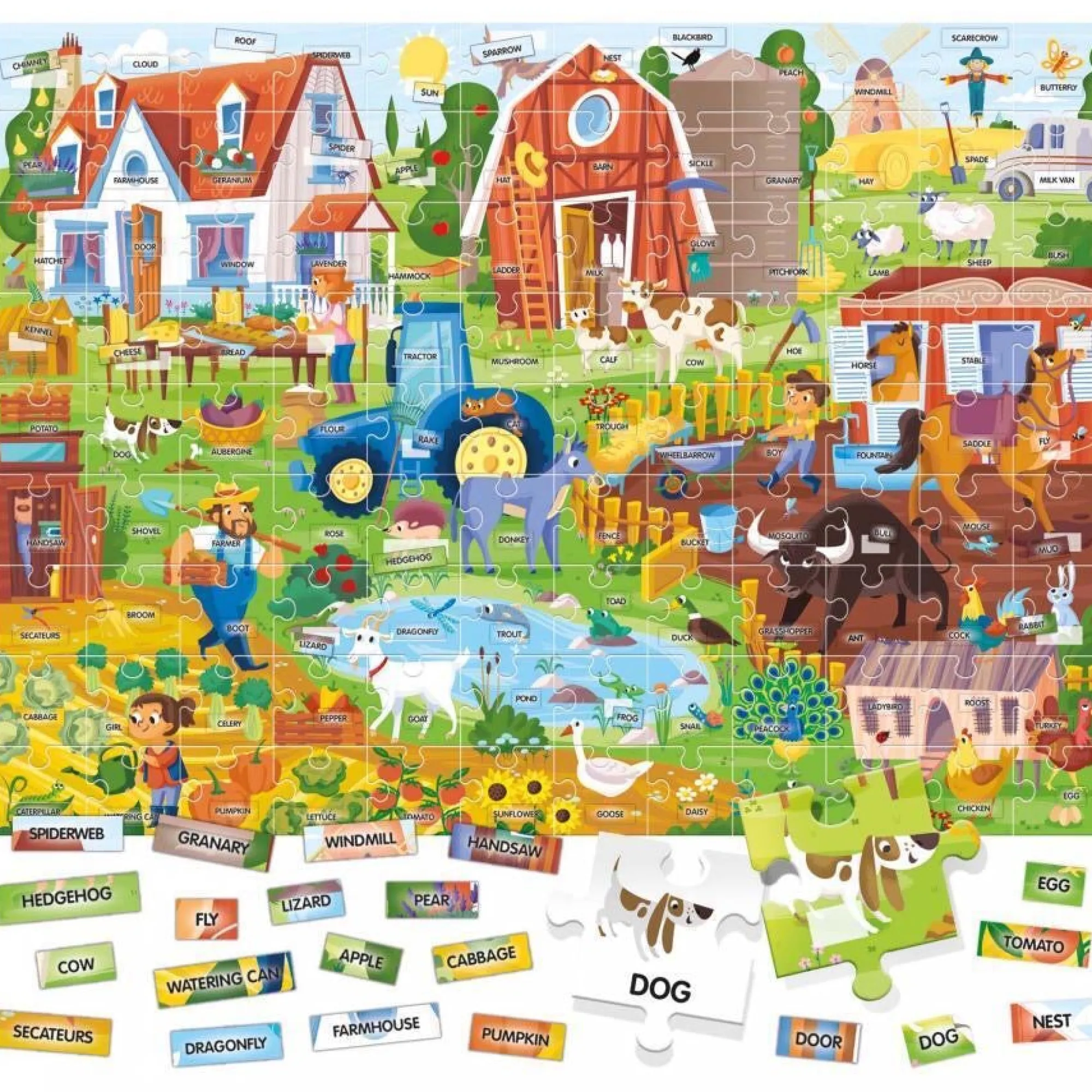 easy_english__words__farm_1.webp Headu Puzzles | Activity>Easy English 100 words - Farm - 4+