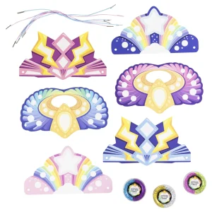 Tiger Tribe Eco | Art & Craft>Eco Glitter Goo Crowns Super Rainbow 3+