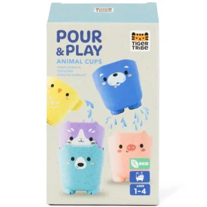 Tiger Tribe Eco | Bath Time>Eco Pour & Play - Animal Cups - 12M+