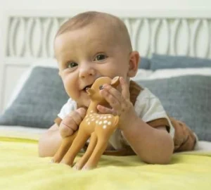 Sophie La Giraffe Christmas>Fanfan the Fawn - Natural Hevea Teether - 0+