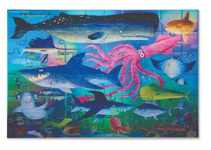 Crocodile Creek Puzzles>Foil Puzzle - 60 pieces - Shimmering Sharks - 4+