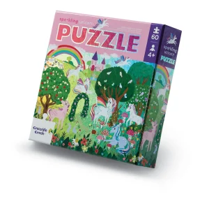 Crocodile Creek Puzzles>Foil Puzzle - 60 pieces - Sparkling Unicorn - 4+