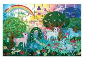 Crocodile Creek Puzzles>Foil Puzzle - 60 pieces - Sparkling Unicorn - 4+