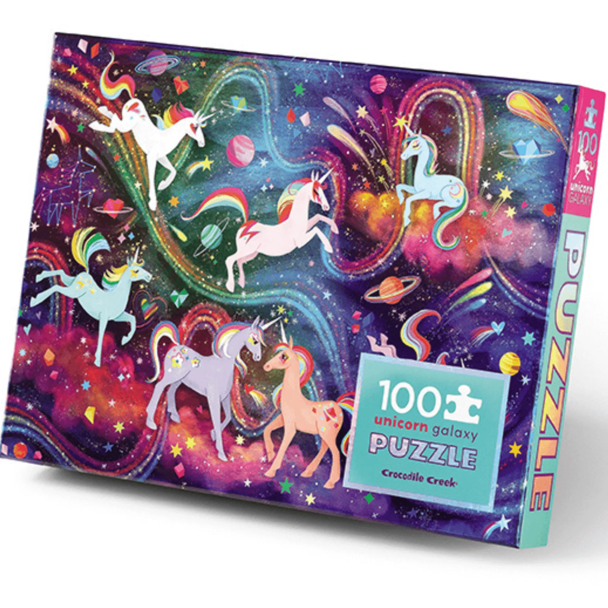 holographic_puzzle__piece_0-2.webp Crocodile Creek Puzzles>Holographic Puzzle 100 pieces Unicorn Galaxy - 5+