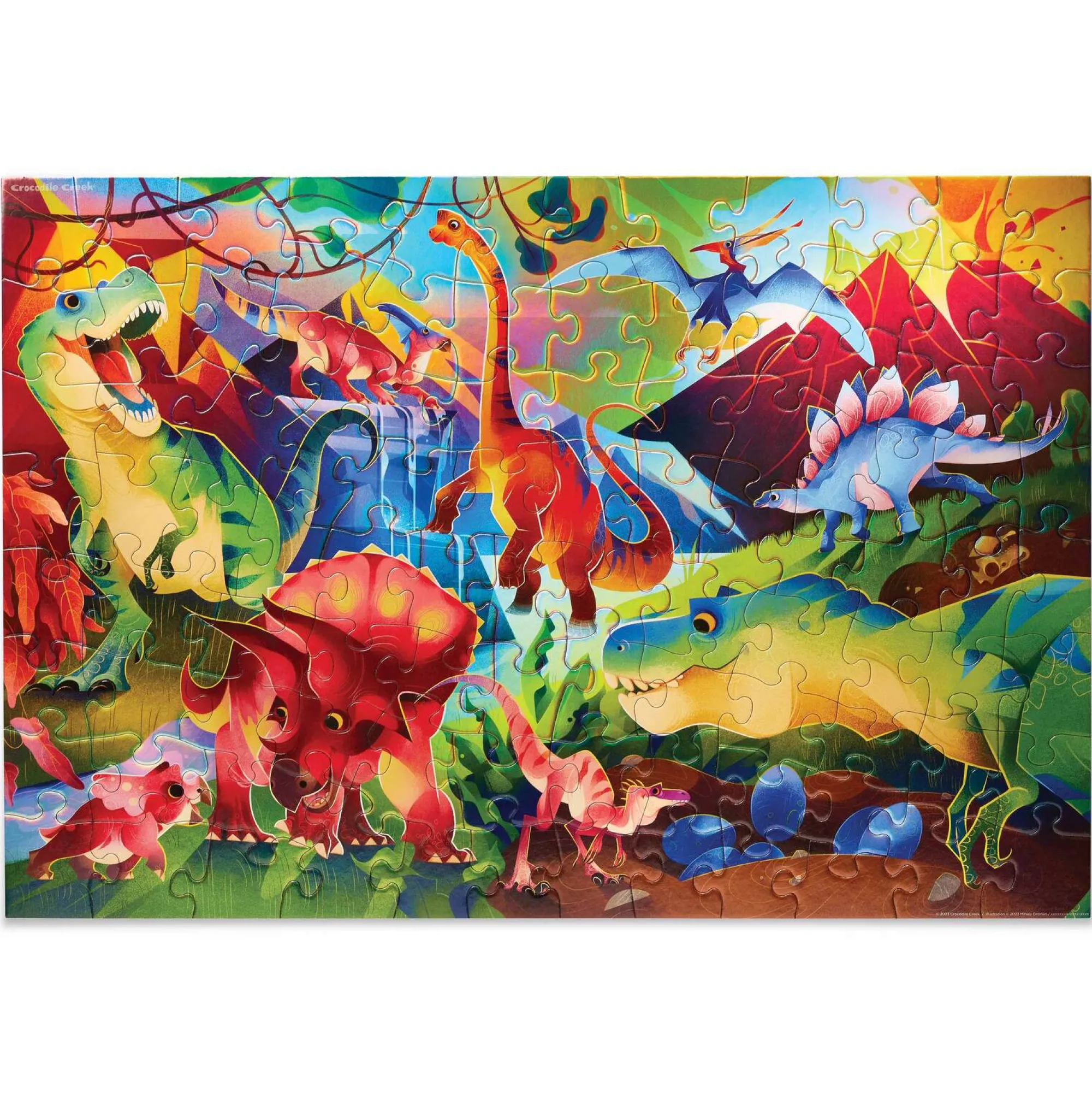 holographic_puzzle__piece_2-1.webp Crocodile Creek Puzzles>Holographic Puzzle 100 pieces Dinosaur World - 5+