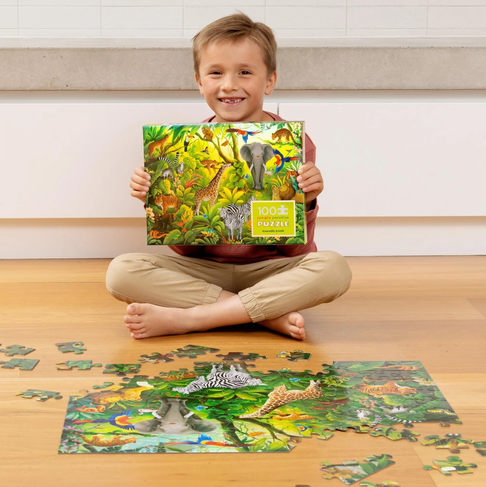 holographic_puzzle__piece_3.webp Crocodile Creek Puzzles>Holographic Puzzle 100 pieces Jungle Paradise - 5+