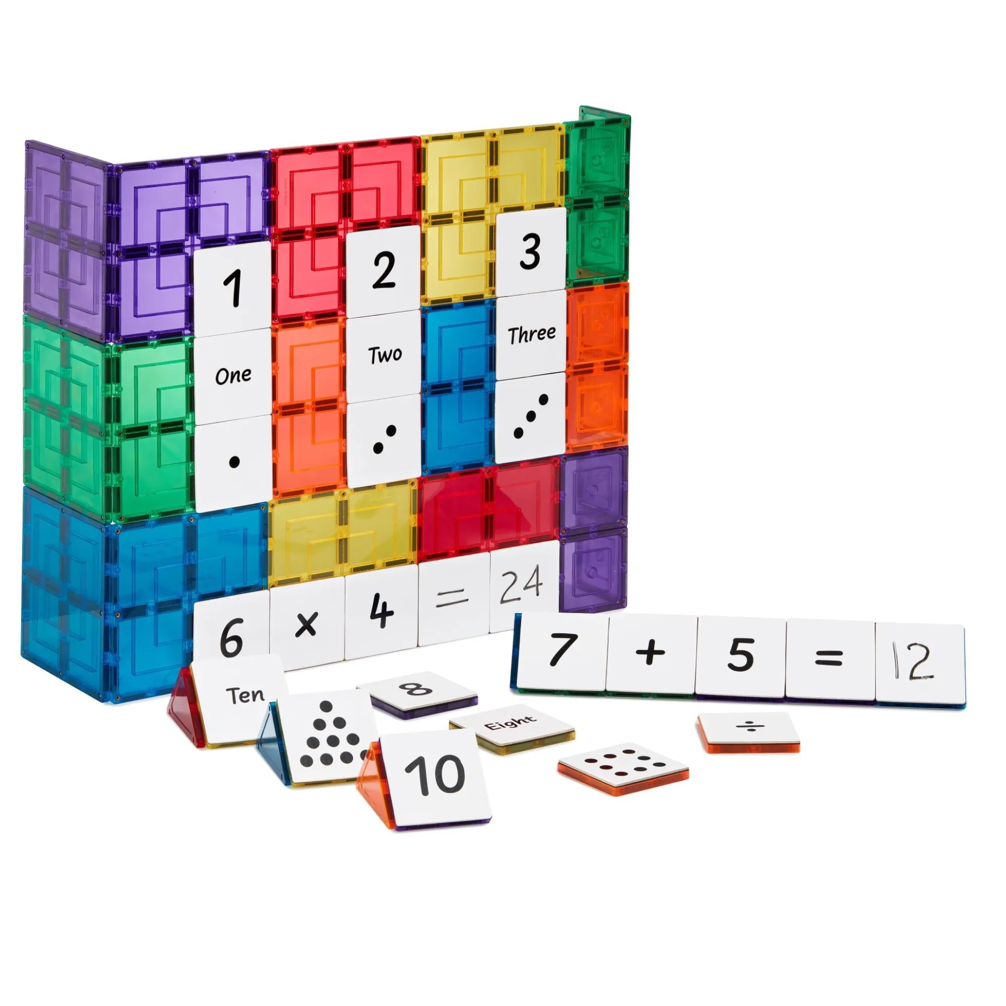 learn__grow__magnetic_til_0.webp Learn & Grow Toys Open Ended Play | Outlet>Learn & Grow - Magnetic Tile Topper - Numeracy Pack - 3+