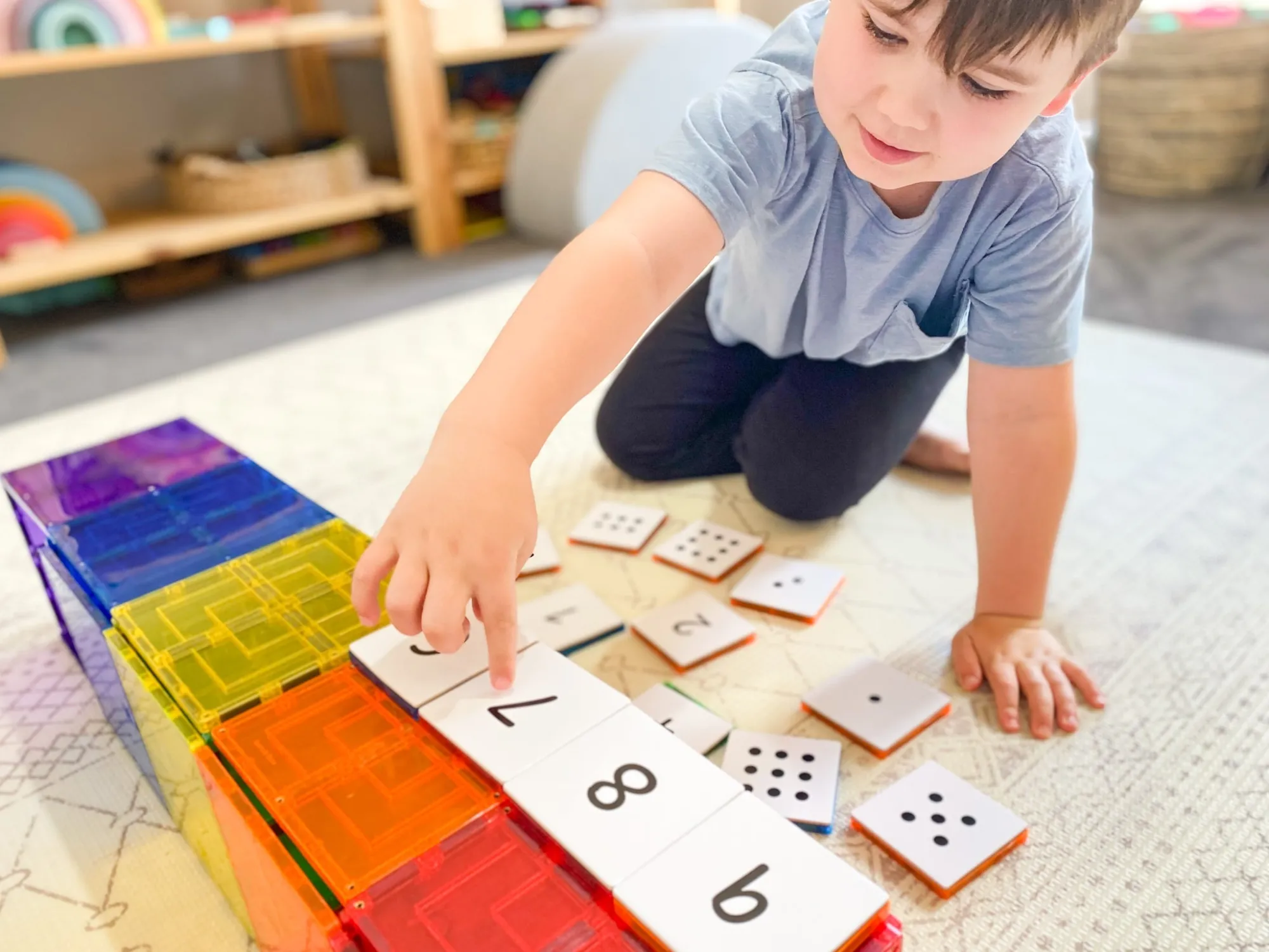 learn__grow__magnetic_til_1.webp Learn & Grow Toys Open Ended Play | Outlet>Learn & Grow - Magnetic Tile Topper - Numeracy Pack - 3+