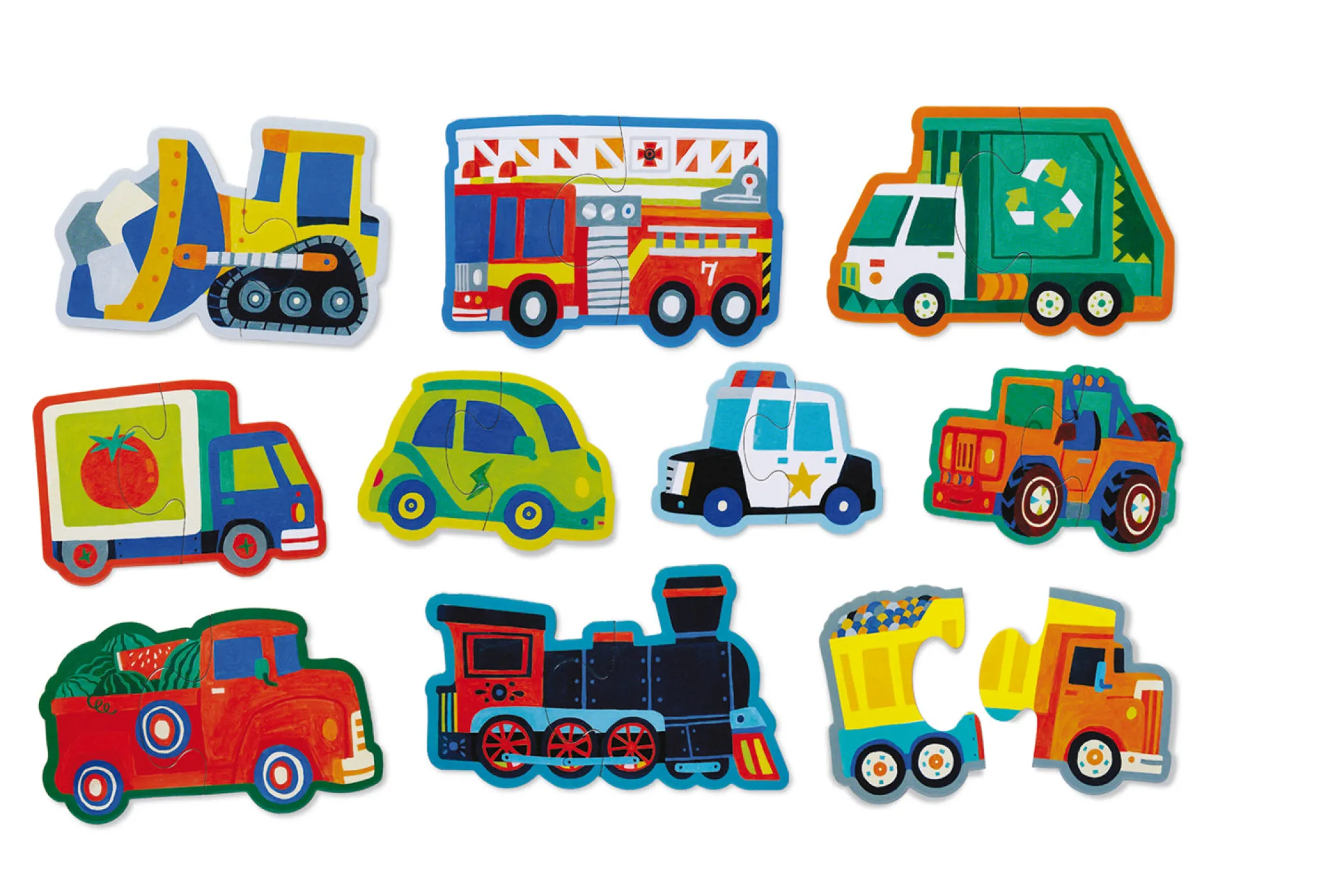 lets_begin__vehicle_puzzl_1.webp Crocodile Creek Puzzles>Lets Begin - Vehicle Puzzle - 2 piece - 2+