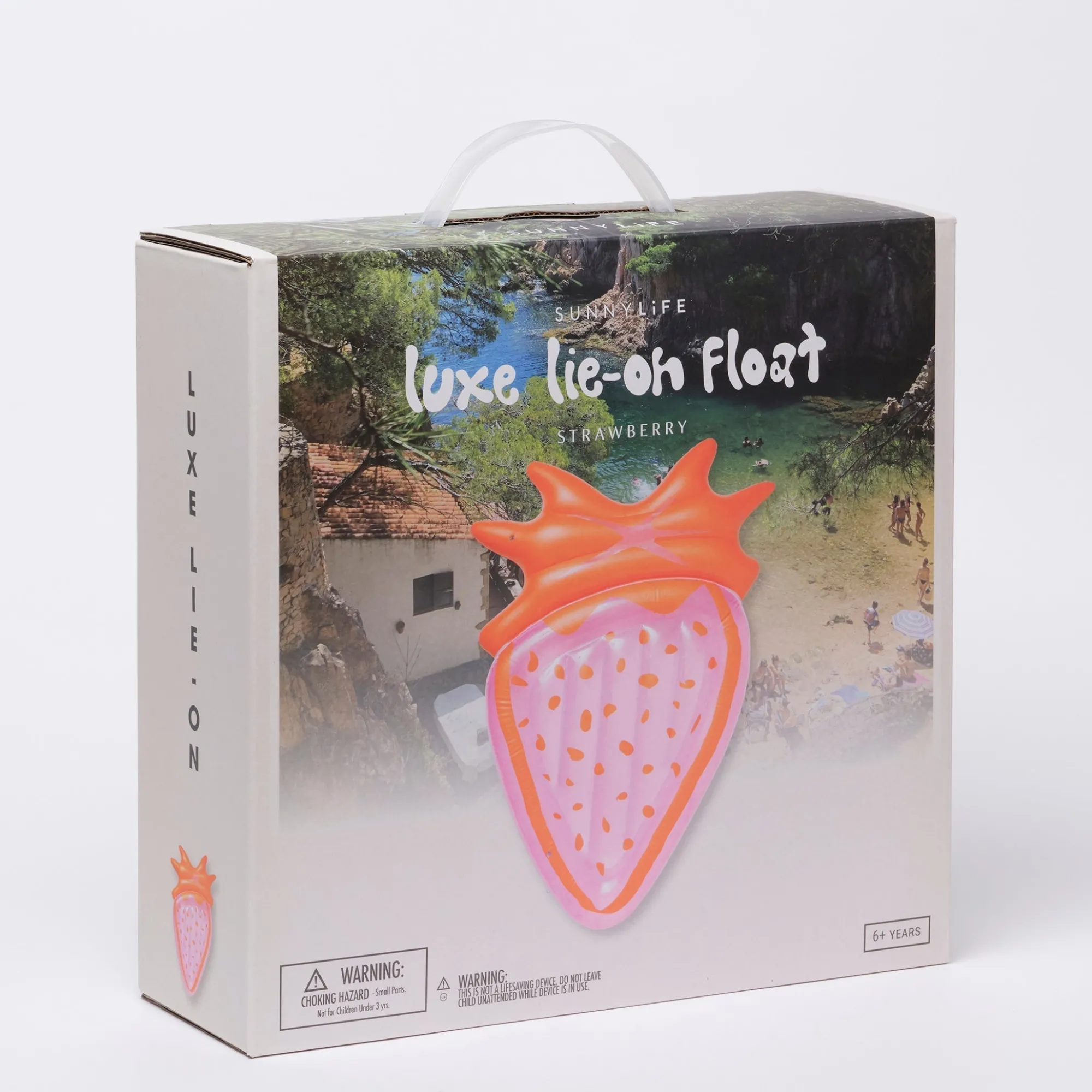 luxe_lie_on_float__strawb_1.webp Sunnylife Outlet | Beach>Luxe Lie On Float - Strawberry Pink Berry - 6+