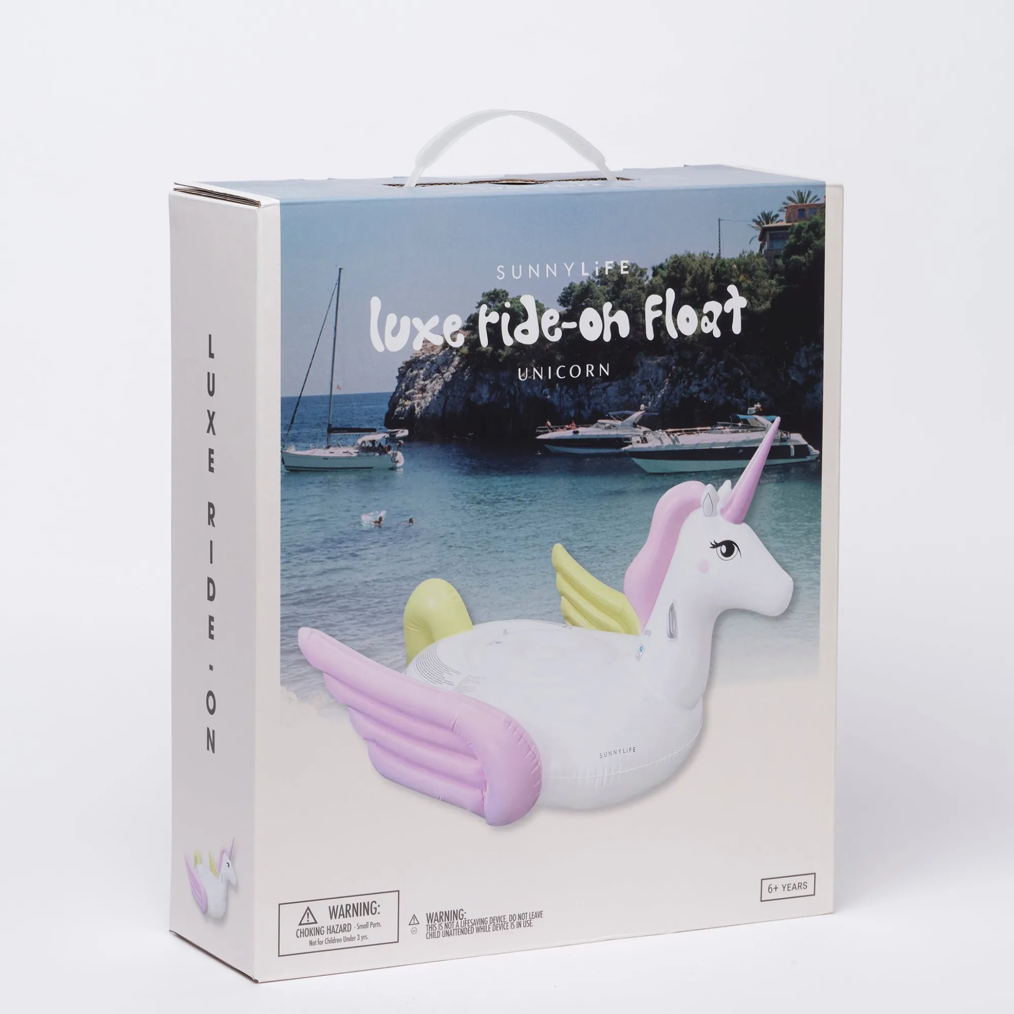 luxe_ride_on_float_unicor_1.webp Sunnylife Beach | Outlet>Luxe Ride On Float Unicorn Pastel -