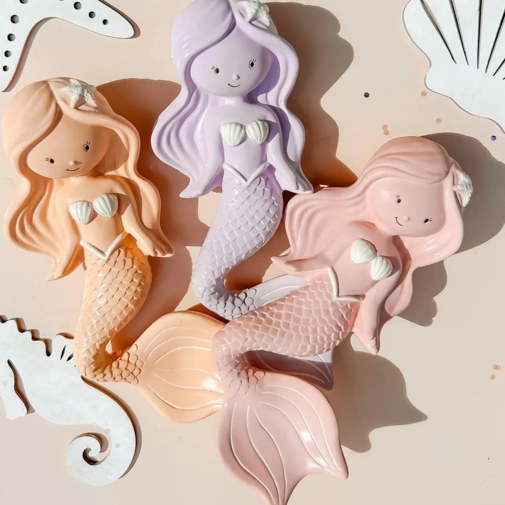 maeve_the_mermaid_teether_5.webp Winnie Parkes Teethers & Rattles | Eco>Maeve the Mermaid Teether Toy - 0+