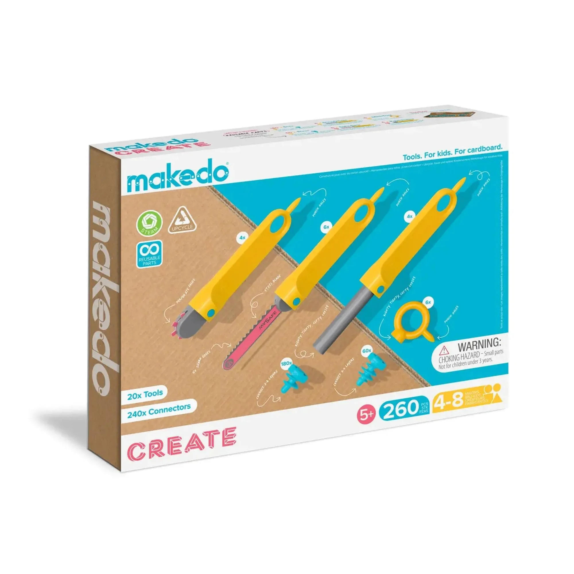 makedo_create___pieces___0.webp Makedo Open Ended Play | Eco>Create - 260- pieces - 5+