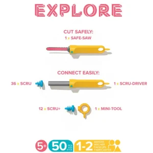 Makedo Open Ended Play | Eco>Explore - 50 pieces - 5+