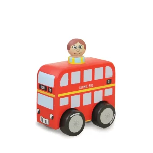 Indigo Jamm Wooden Toys | Travel>Mini Bernie Bus & Evelyn -18M+