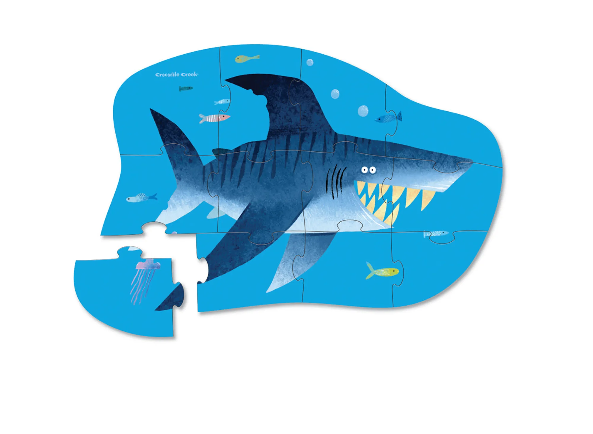 mini_puzzle__shark_city___1.webp Crocodile Creek Puzzles>Mini Puzzle - Shark City - 12 Piece - 2+