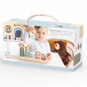 Speedy Monkey Wooden Toys>Monkey Family Stacker - 12M+