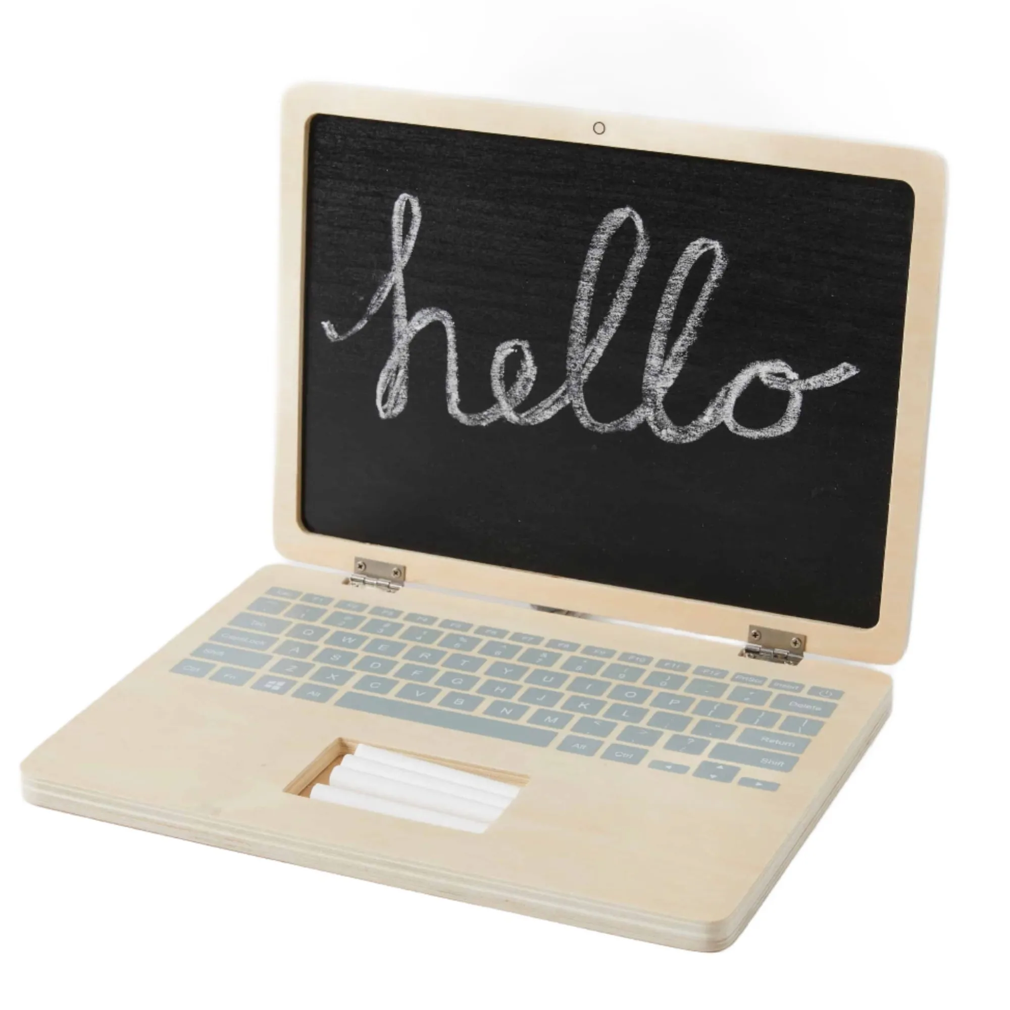 nordic_kids__wooden_chalk_0.webp Nordic Kids Pretend Play | Outlet>- Wooden Chalkboard Laptop - 3+