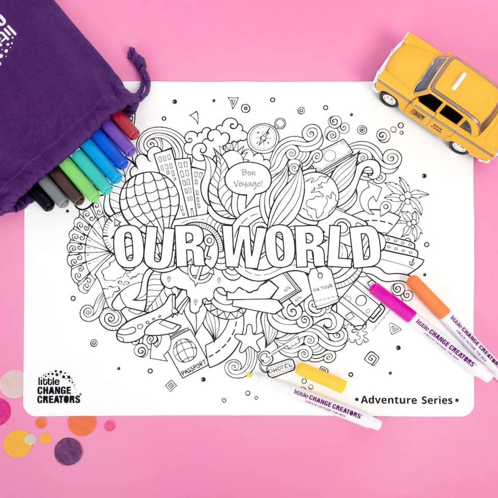 our_world__reusable_colou_0.webp Little Change Creators Art & Craft | Activity>Our World - Reusable Colouring & Doodle Mat - 3+