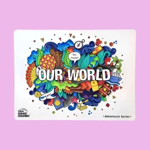 Little Change Creators Art & Craft | Activity>Our World - Reusable Colouring & Doodle Mat - 3+