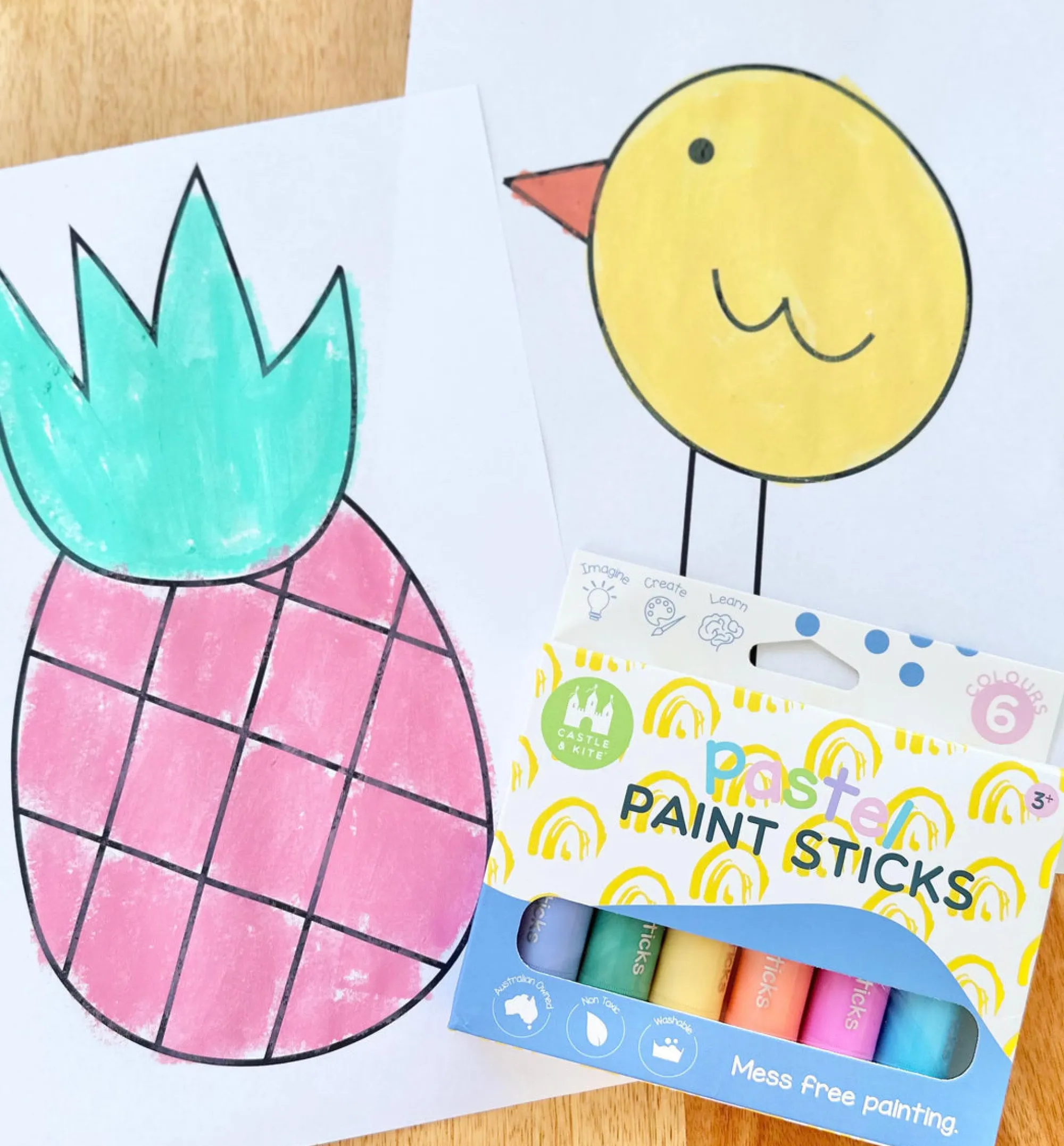 paint_sticks__pastel__rai_3.webp Castle & Kite Art & Craft>Paint Sticks - Pastel & Rainbow - 3+