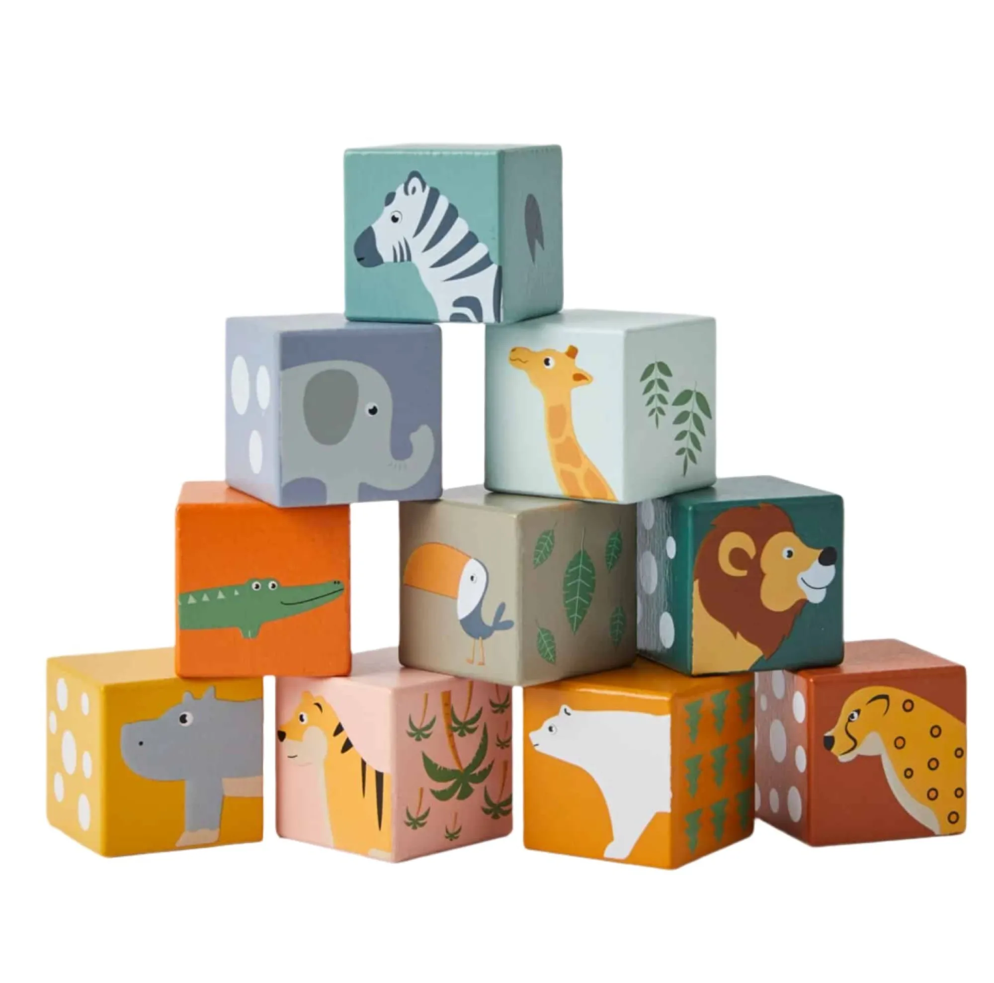 piece_animal_number_bloc_0.webp Zookabee Wooden Toys>10 Piece Animal Number Blocks - 12M+
