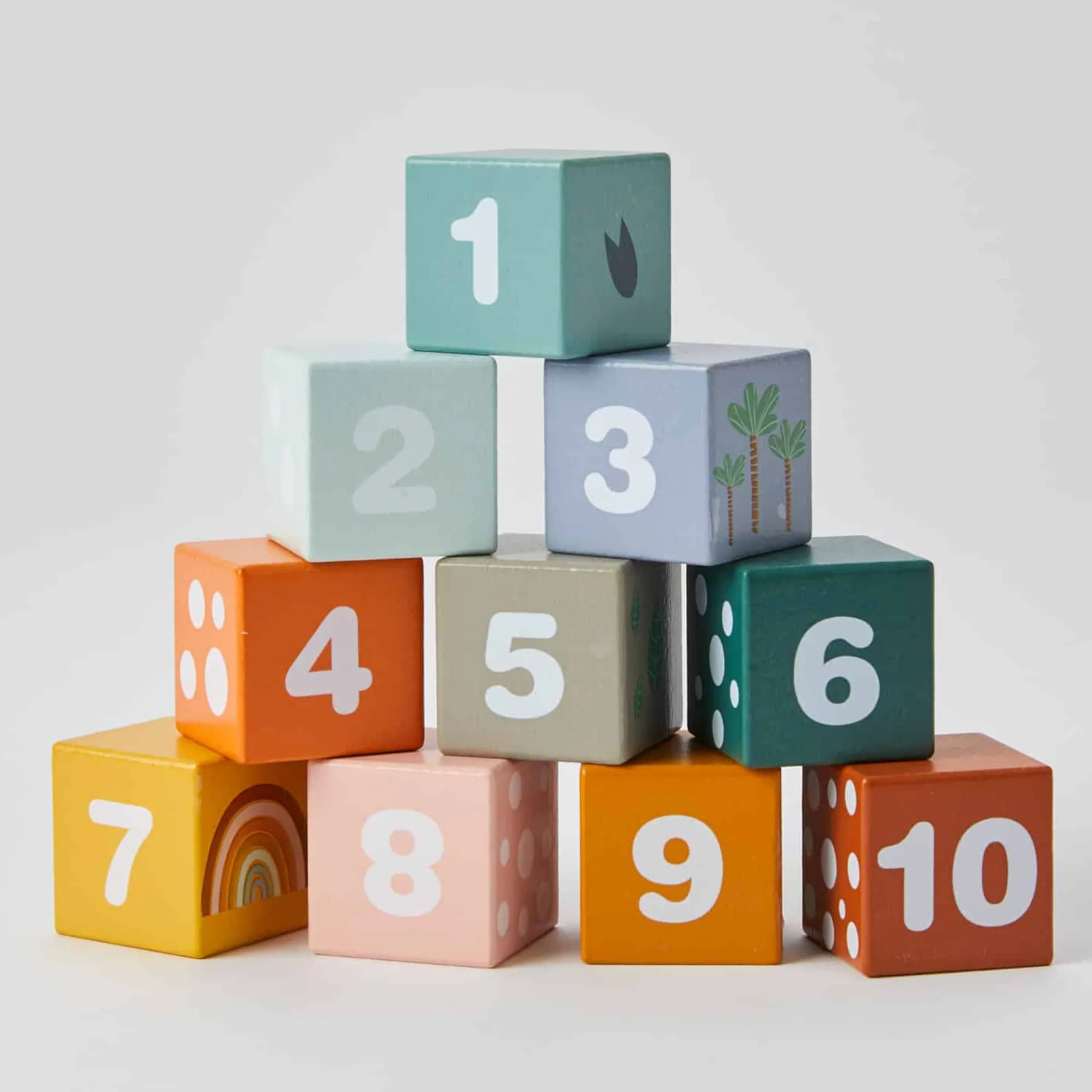 piece_animal_number_bloc_2.webp Zookabee Wooden Toys>10 Piece Animal Number Blocks - 12M+