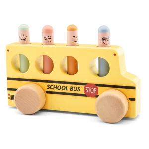 New Classic Toys Wooden Toys>Pop Up School Bus - 2+