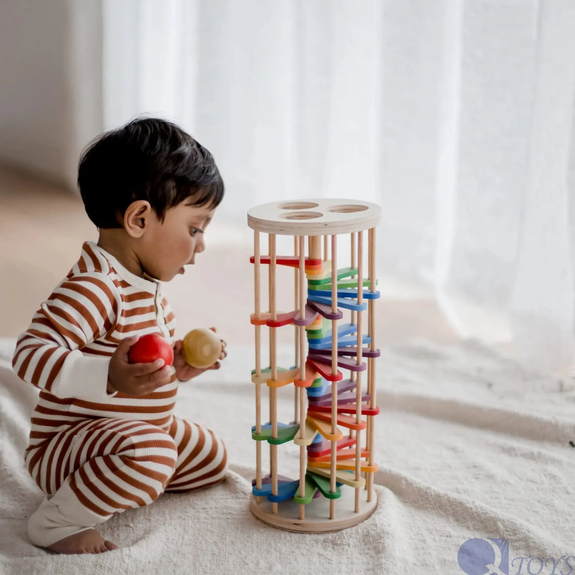 pound_a_ball_tower___0.webp Q Toys Wooden Toys | Eco>Pound a Ball Tower - 2+