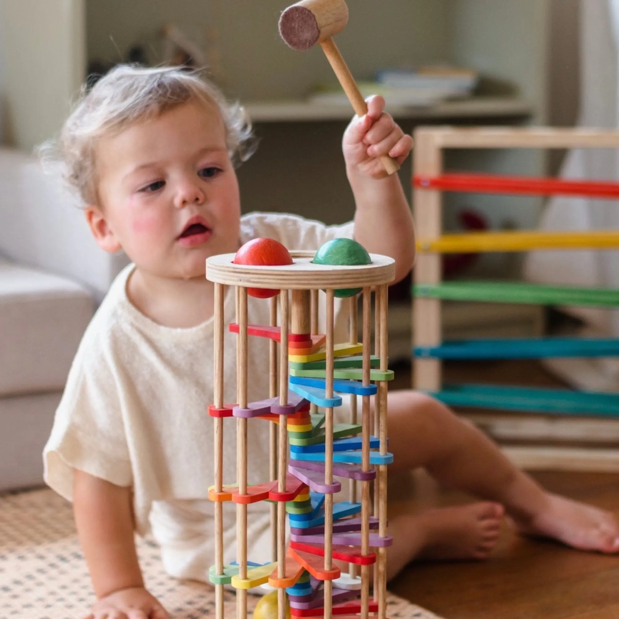 pound_a_ball_tower___1.webp Q Toys Wooden Toys | Eco>Pound a Ball Tower - 2+