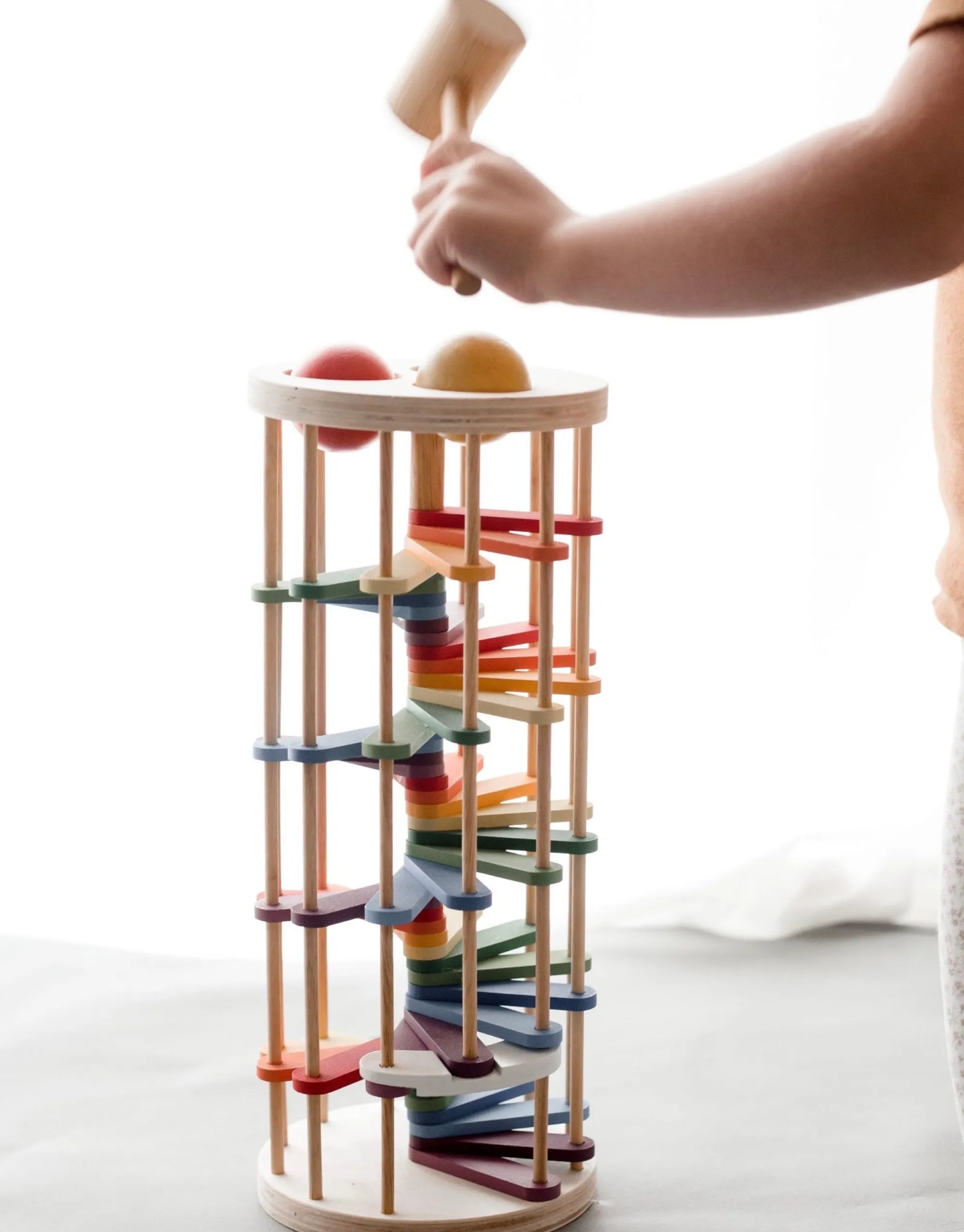 pound_a_ball_tower___2.webp Q Toys Wooden Toys | Eco>Pound a Ball Tower - 2+