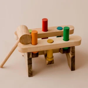 Q Toys Wooden Toys | Eco>Pound a Peg - 2+