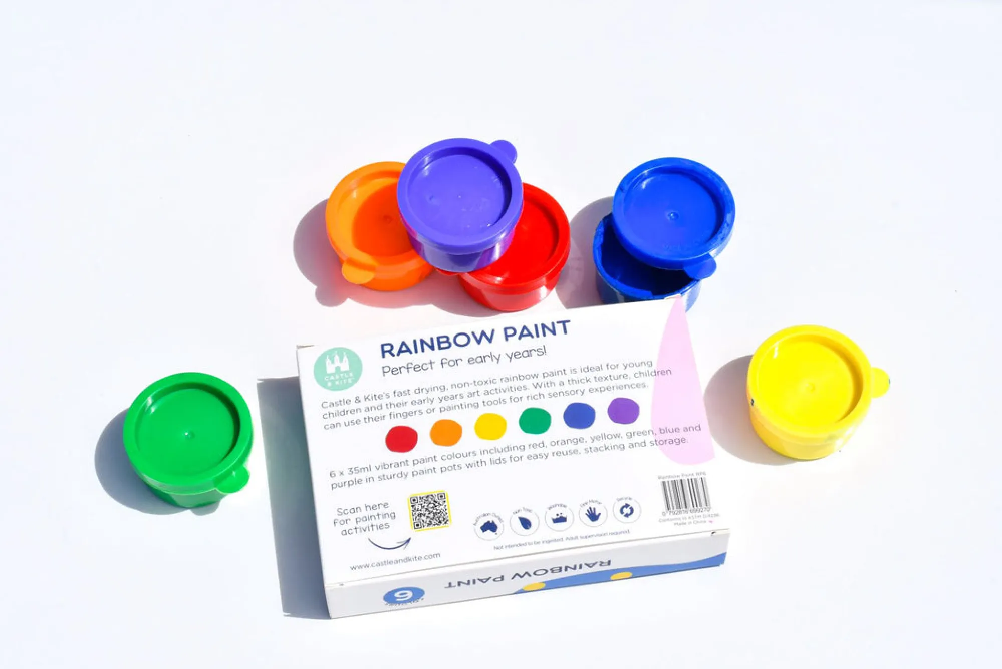 rainbow_finger_paints__m_3.webp Castle & Kite Art & Craft>Rainbow Finger Paints - 12M+